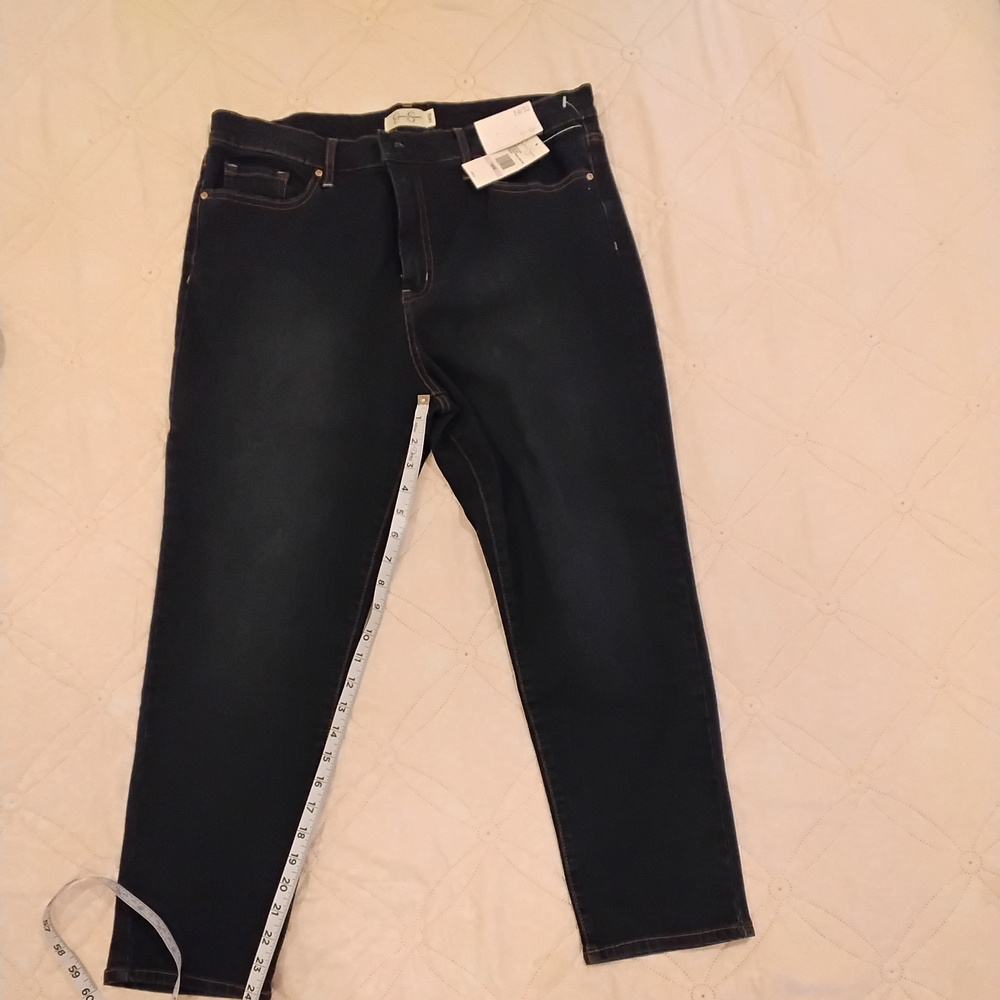 Jessica Simpson High Rise Skinny Jeans in Dark Blue